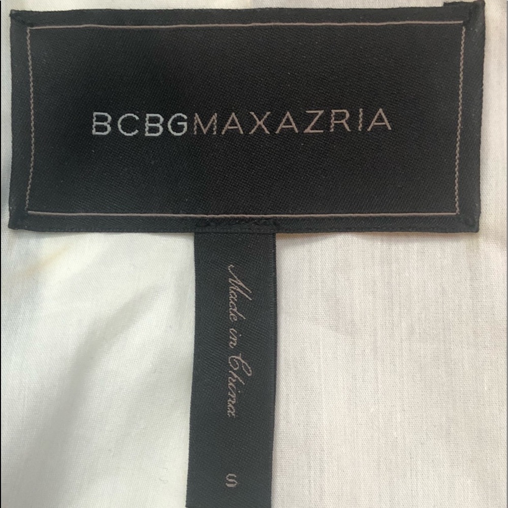 BCBGMAXAZRIA Blk white stripe GUY blazer jacket - Picture 7 of 8